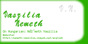 vaszilia nemeth business card